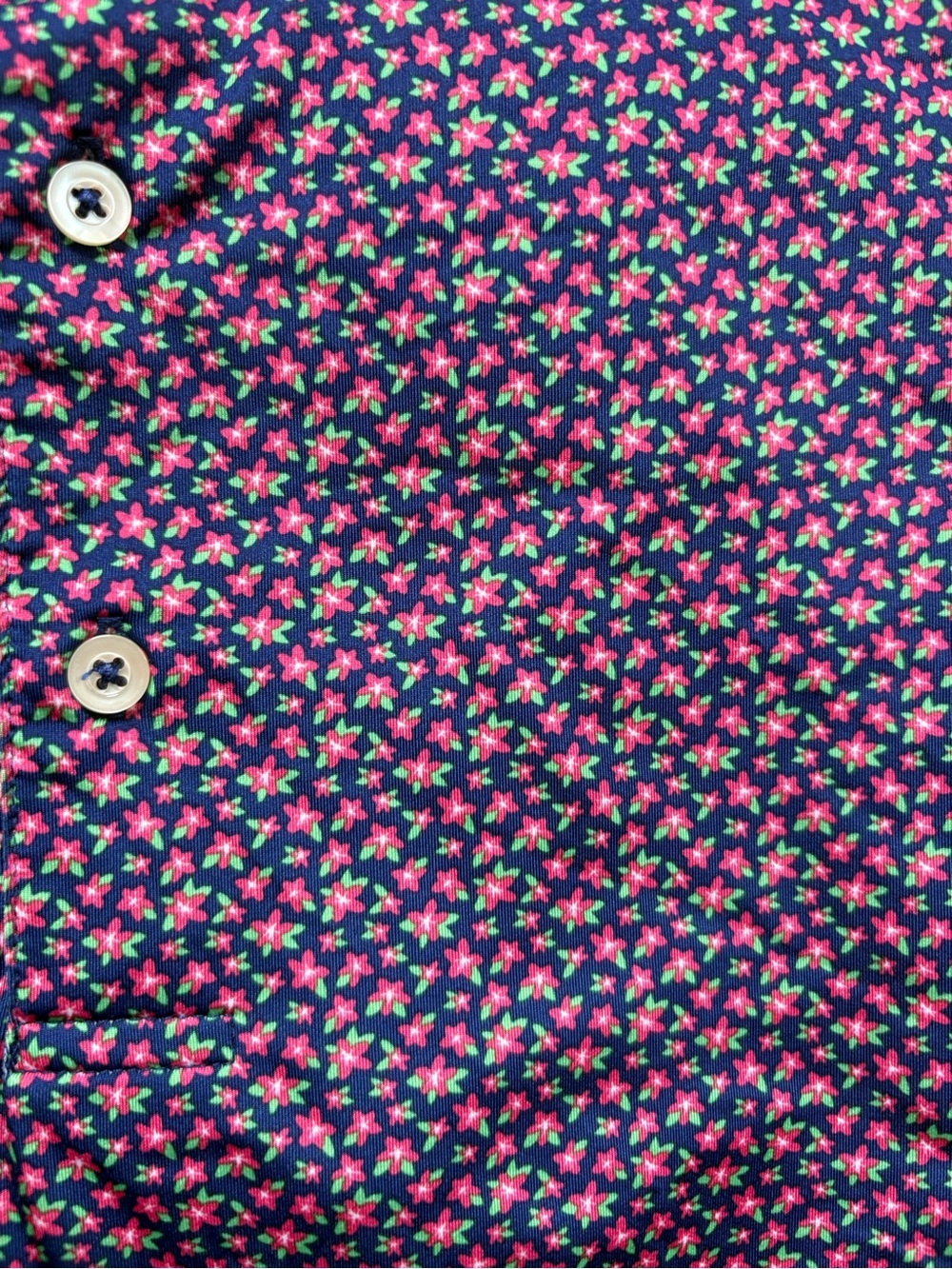 Donald Ross Sport Men’s Short Sleeve Polo Large Floral Blue Pink French Lick - Picture 3 of 4